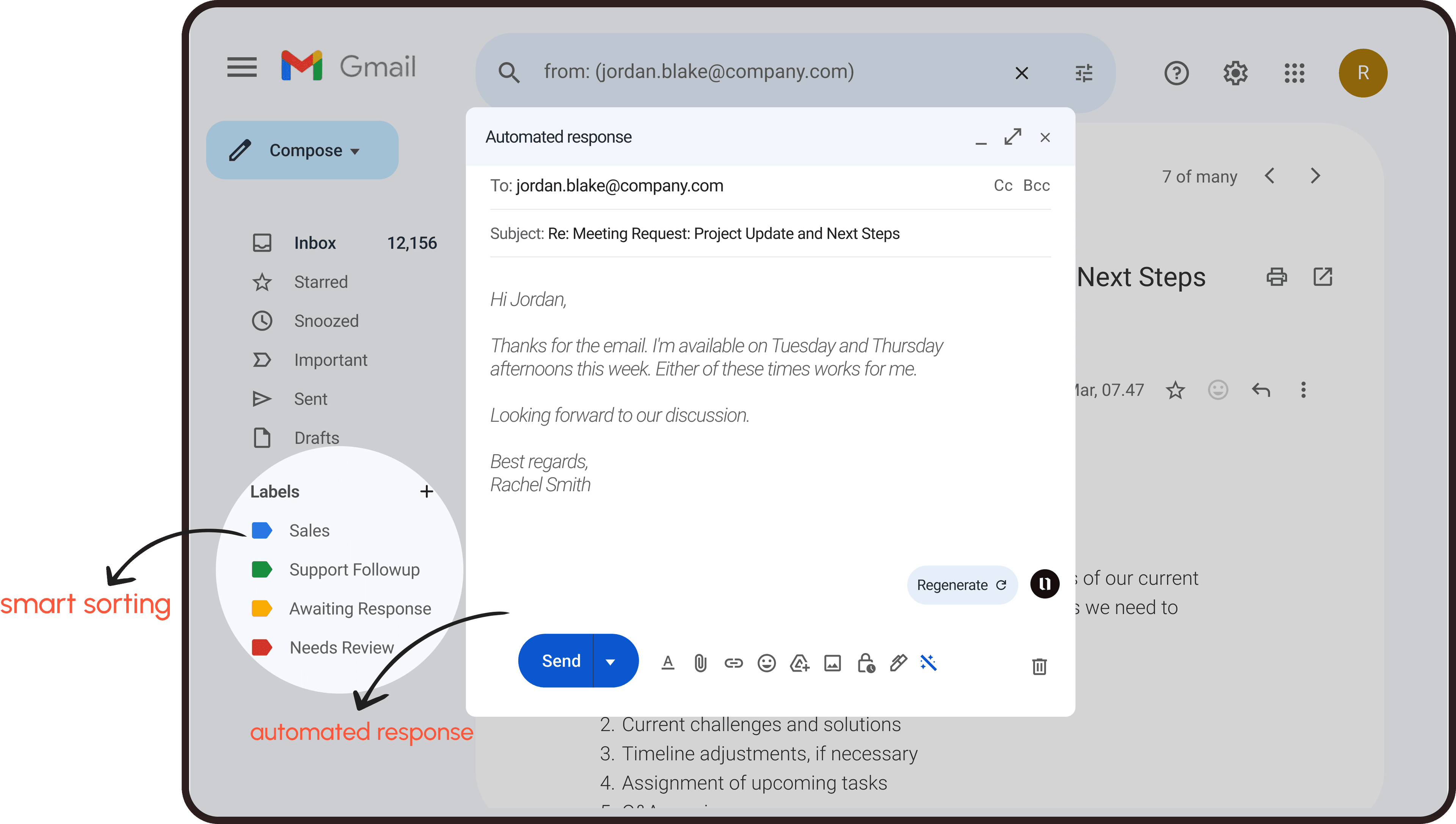 Gmail Inbox with Zayne