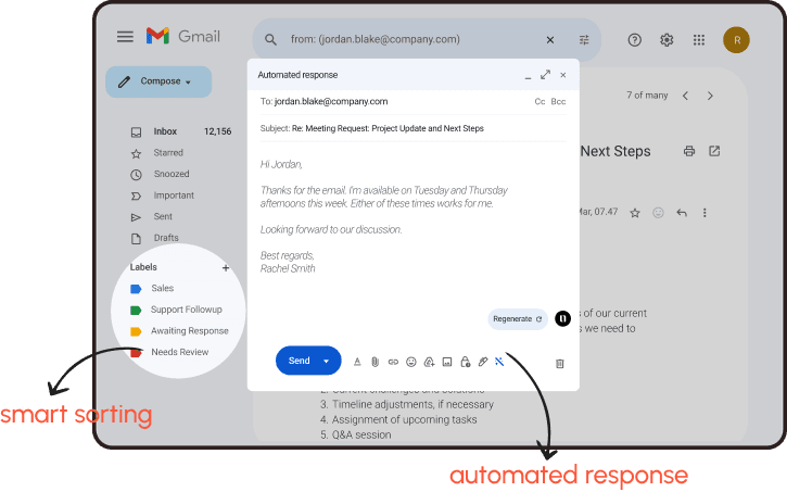 Gmail Inbox with Zayne